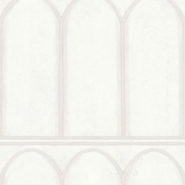 York Wallcoverings Arches wallpaper, color White & Pearl, SKU MN1830