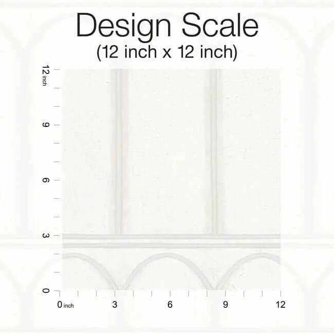 York Wallcoverings Arches wallpaper, color White & Pearl, SKU MN1830