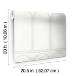 York Wallcoverings Arches wallpaper, color White & Pearl, SKU MN1830