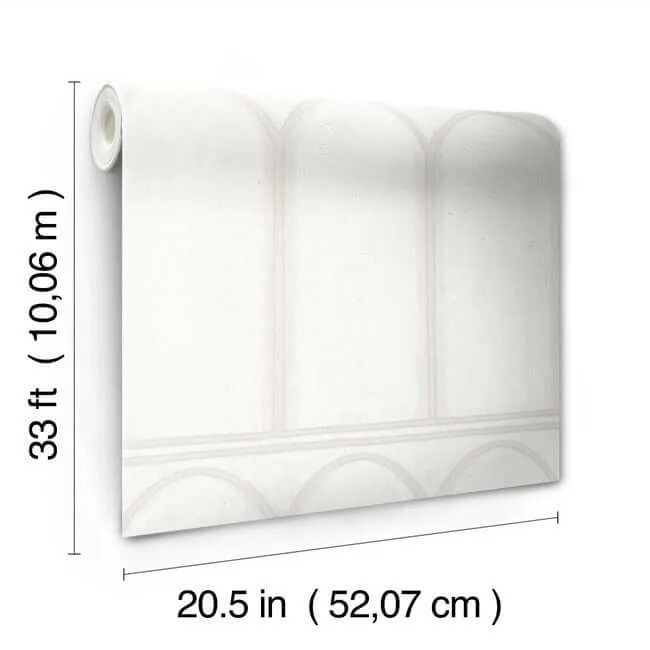 York Wallcoverings Arches wallpaper, color White & Pearl, SKU MN1830