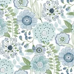 York Wallcoverings Artistic Bouquet - Alpine & Leaf Wallpaper | Buy Online York Wallcoverings Artistic Bouquet wallpaper, color Alpine & Leaf, SKU ZM2892