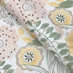 York Wallcoverings Artistic Bouquet wallpaper, color Coral & Lemon, SKU ZM2895