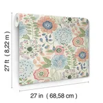 York Wallcoverings Artistic Bouquet - Multicolor Wallpaper | Buy Online York Wallcoverings Artistic Bouquet wallpaper, color Multicolor, SKU ZM2893