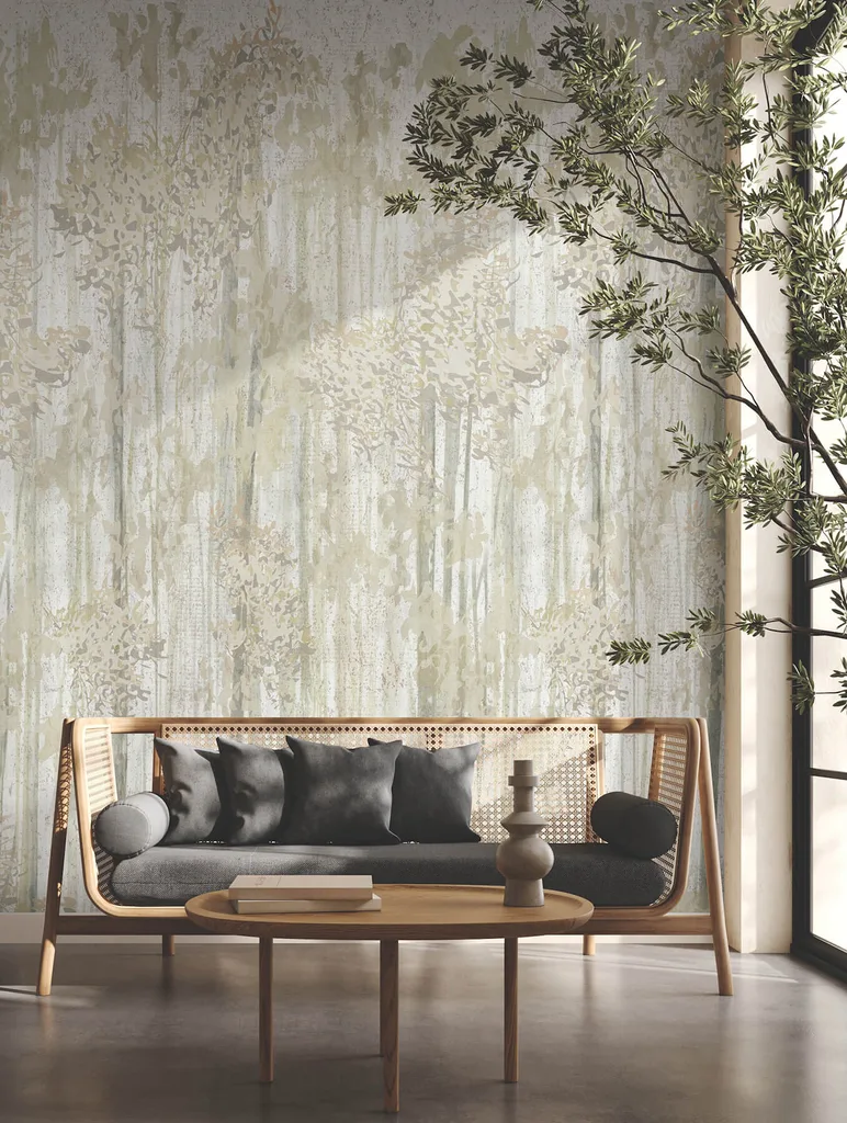 York Wallcoverings Aspen Grove wallpaper, color Beige, SKU GN2605M