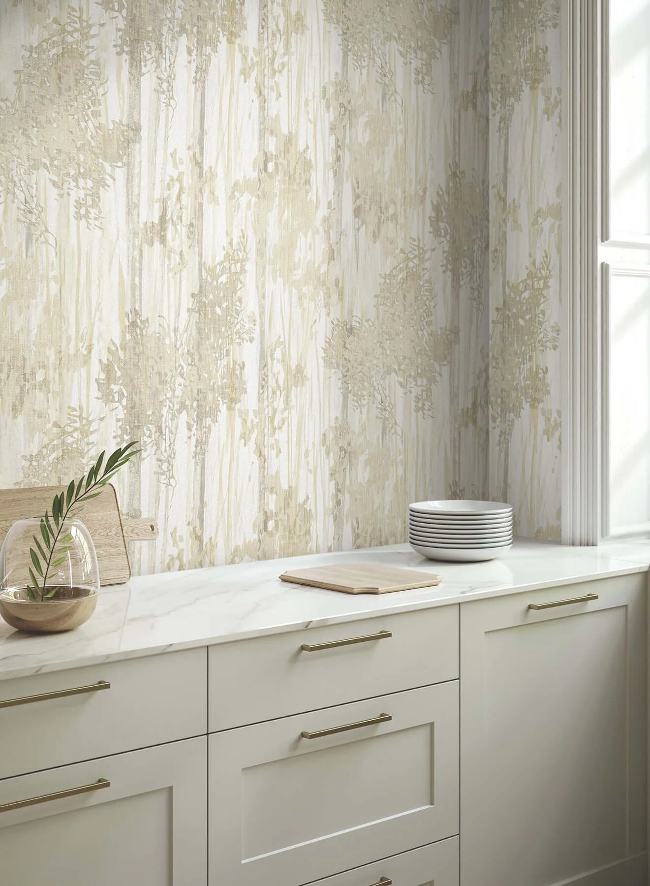 York Wallcoverings Aspen Grove wallpaper, color Sand, SKU GN2604