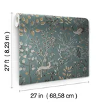 York Wallcoverings Aspen - Teal & Brown Wallpaper | Buy Online York Wallcoverings Aspen wallpaper, color Teal & Brown, SKU LL4786