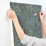 York Wallcoverings Aspen - Teal & Brown Wallpaper | Buy Online York Wallcoverings Aspen wallpaper, color Teal & Brown, SKU LL4786