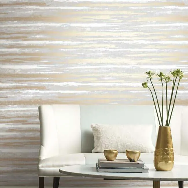 York Wallcoverings Atmosphere wallpaper, color Grey & Gold, SKU NW3540