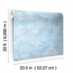 York Wallcoverings Atrium Clouds wallpaper, color Blue, SKU PSW1211RL