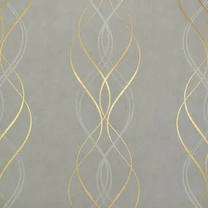 York Wallcoverings Aurora wallpaper, color Grey & Gold, SKU NW3550