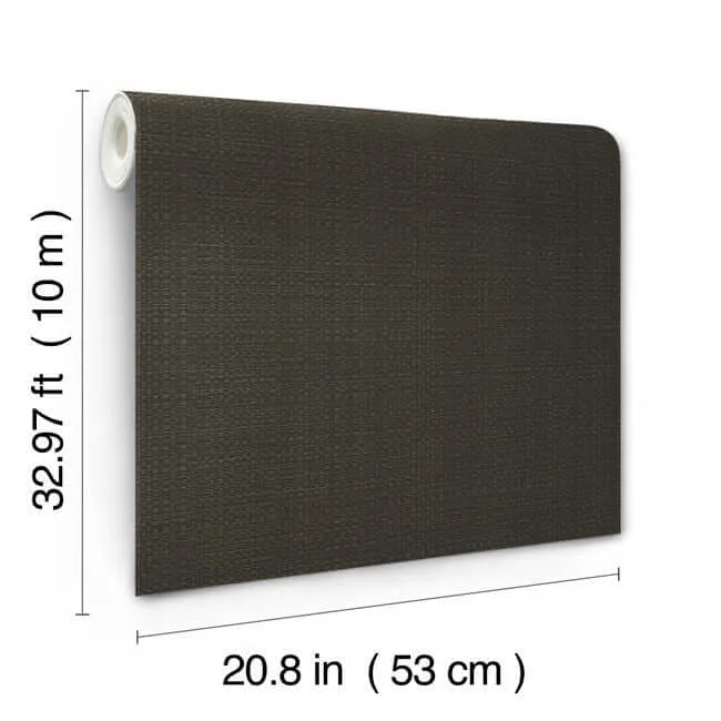 York Wallcoverings Bali Basketweave wallpaper, color Black, SKU SI24927