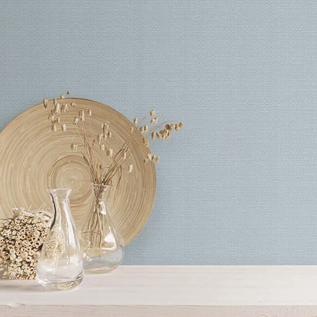 York Wallcoverings Bali Basketweave - Smoke Blue Wallpaper | Buy Online York Wallcoverings Bali Basketweave wallpaper, color Smoke Blue, SKU SI24925