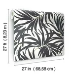 York Wallcoverings Bali Leaves - Black Wallpaper | Buy Online York Wallcoverings Bali Leaves wallpaper, color Black, SKU PSW1029RL