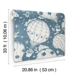 York Wallcoverings Ballongerna wallpaper, color Dark Blue, SKU MB29006