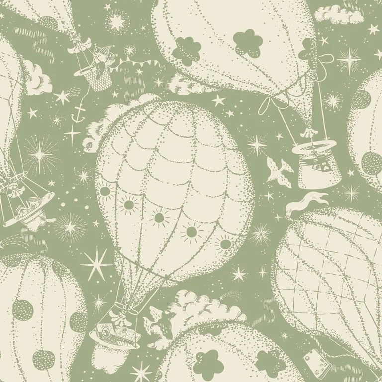 York Wallcoverings Ballongerna wallpaper, color Green, SKU MB29004