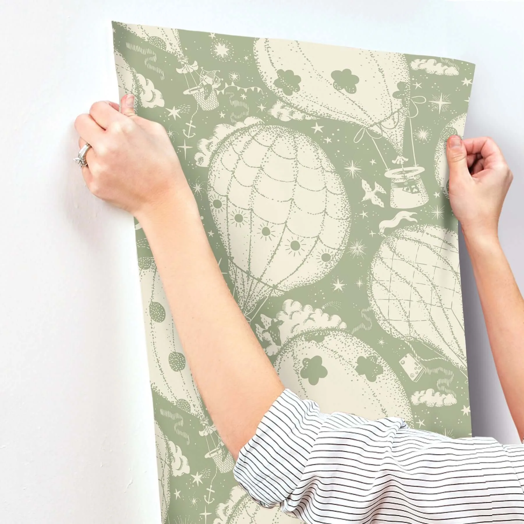 York Wallcoverings Ballongerna - Green Wallpaper | Buy Online York Wallcoverings Ballongerna wallpaper, color Green, SKU MB29004