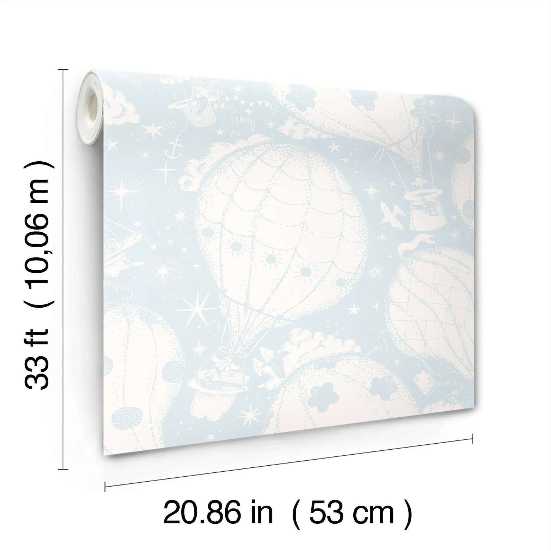 York Wallcoverings Ballongerna - Light Blue Wallpaper | Buy Online York Wallcoverings Ballongerna wallpaper, color Light Blue, SKU MB29005