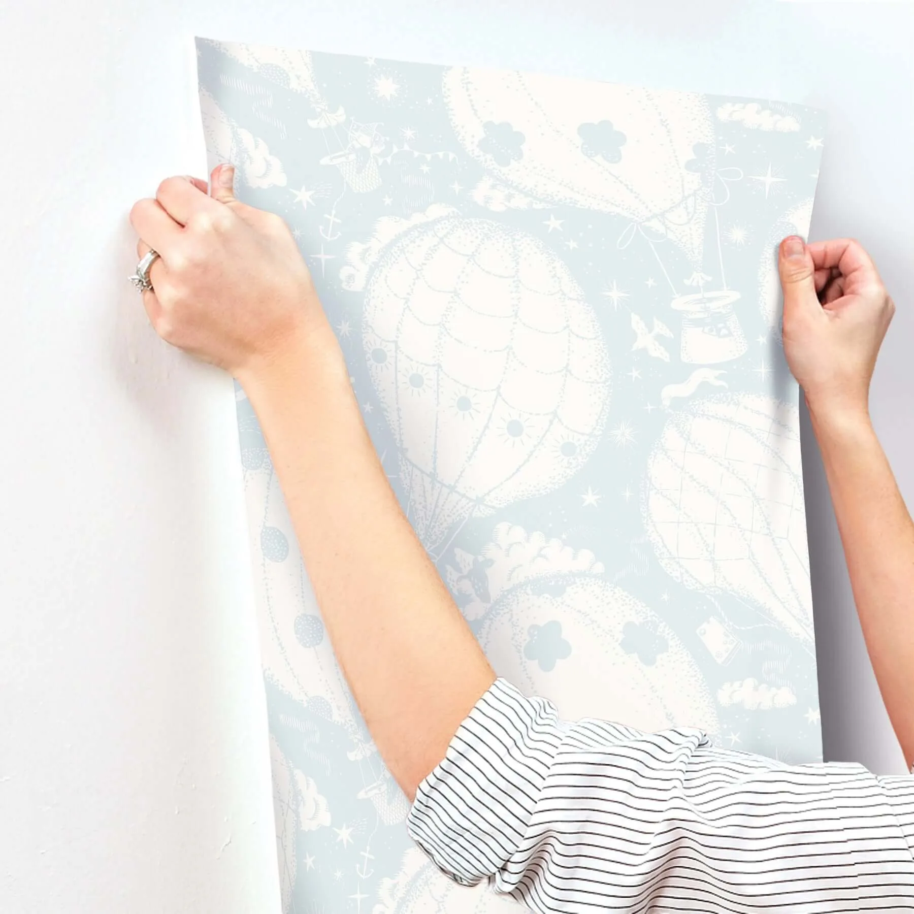 York Wallcoverings Ballongerna - Light Blue Wallpaper | Buy Online York Wallcoverings Ballongerna wallpaper, color Light Blue, SKU MB29005