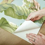 York Wallcoverings Banana Leaf - Blue & Green Wallpaper | Buy Online York Wallcoverings Banana Leaf wallpaper, color Blue & Green, SKU PSW1036RL