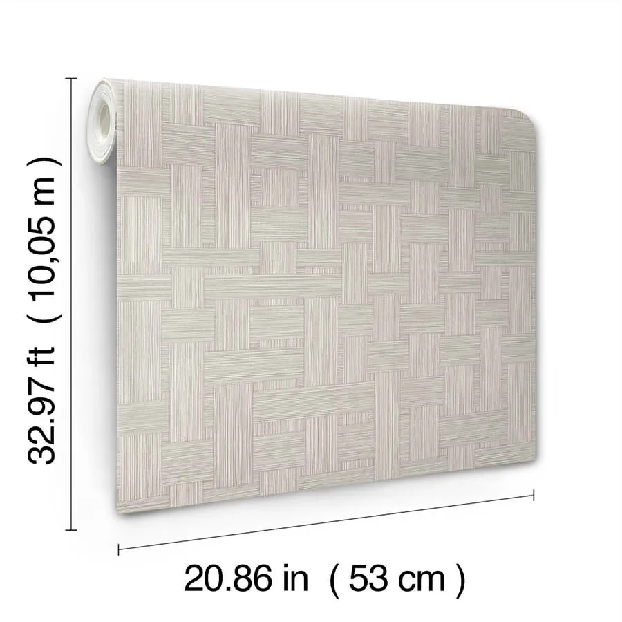 York Wallcoverings Basketry - Dove Grey Wallpaper | Buy Online York Wallcoverings Basketry wallpaper, color Dove Grey, SKU SI25723