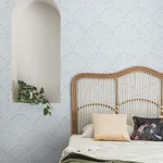 York Wallcoverings Beachcomber wallpaper, color Blue & White, SKU MN1870