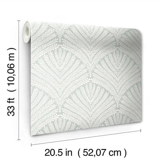 York Wallcoverings Beachcomber wallpaper, color Green & White, SKU MN1871