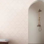York Wallcoverings Beachcomber - Light Pink & Cream Wallpaper | Buy Online York Wallcoverings Beachcomber wallpaper, color Light Pink & Cream, SKU MN1872
