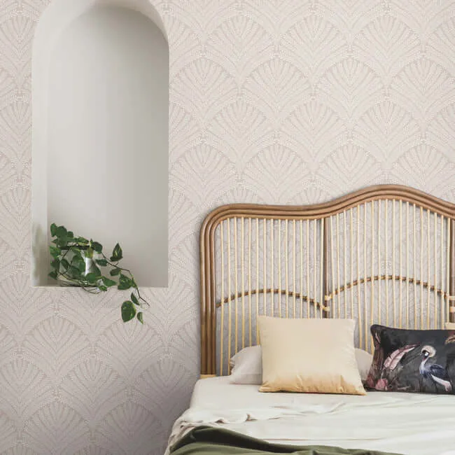 York Wallcoverings Beachcomber - Light Pink & Cream Wallpaper | Buy Online York Wallcoverings Beachcomber wallpaper, color Light Pink & Cream, SKU MN1872