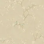 York Wallcoverings Birds with Blossoms - Metallic Wallpaper | Buy Online York Wallcoverings Birds with Blossoms wallpaper, color Metallic, SKU HP0325
