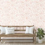 York Wallcoverings Botanical Bunnies - Pink Wallpaper | Buy Online York Wallcoverings Botanical Bunnies wallpaper, color Pink, SKU PSW1343RL