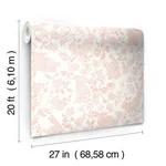 York Wallcoverings Botanical Bunnies - Pink Wallpaper | Buy Online York Wallcoverings Botanical Bunnies wallpaper, color Pink, SKU PSW1343RL