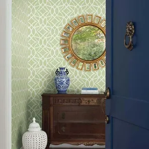 York Wallcoverings Boxwood Garden wallpaper, color Light Green, SKU GR5971