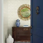 York Wallcoverings Boxwood Garden wallpaper, color Beige, SKU GR5974