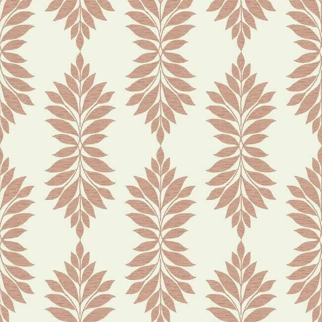 York Wallcoverings Broadsands Botanica wallpaper, color Coral, SKU CV4426