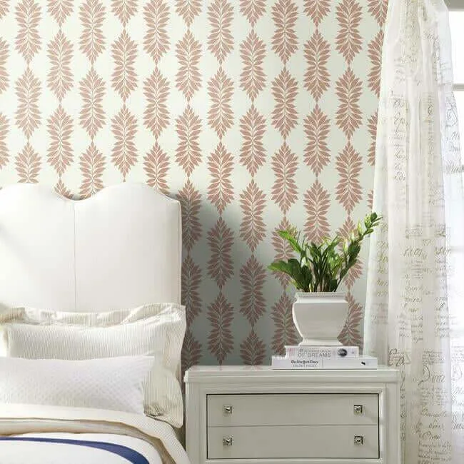 York Wallcoverings Broadsands Botanica wallpaper, color Coral, SKU CV4426