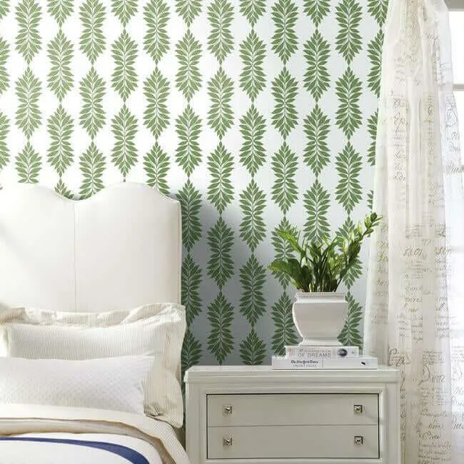 York Wallcoverings Broadsands Botanica wallpaper, color Green, SKU PSW1148RL