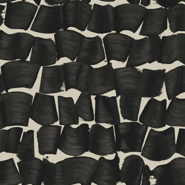 York Wallcoverings Brushed Ink wallpaper, color Black, SKU OI0651