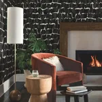 York Wallcoverings Brushed Ink - Black Wallpaper | Buy Online York Wallcoverings Brushed Ink wallpaper, color Black, SKU OI0651