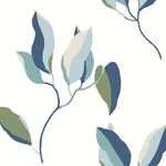 York Wallcoverings Brushwork Branches - Alpine & Cobalt Wallpaper | Buy Online York Wallcoverings Brushwork Branches wallpaper, color Alpine & Cobalt, SKU ZM2871