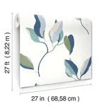 York Wallcoverings Brushwork Branches - Alpine & Cobalt Wallpaper | Buy Online York Wallcoverings Brushwork Branches wallpaper, color Alpine & Cobalt, SKU ZM2871