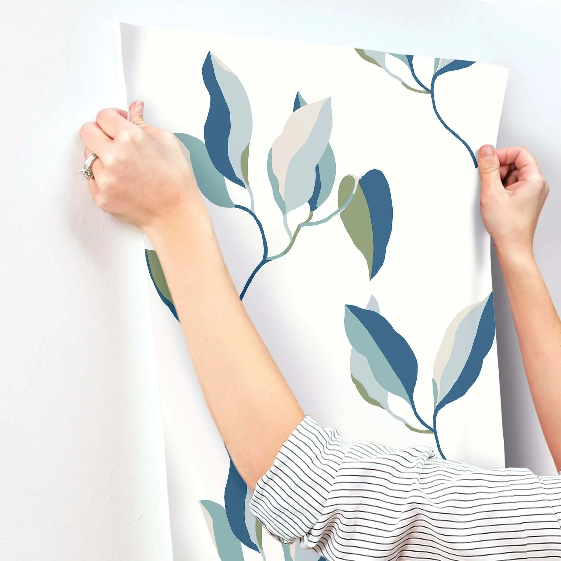 York Wallcoverings Brushwork Branches - Alpine & Cobalt Wallpaper | Buy Online York Wallcoverings Brushwork Branches wallpaper, color Alpine & Cobalt, SKU ZM2871