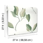 York Wallcoverings Brushwork Branches - Leaf Green Wallpaper | Buy Online York Wallcoverings Brushwork Branches wallpaper, color Leaf Green, SKU ZM2872