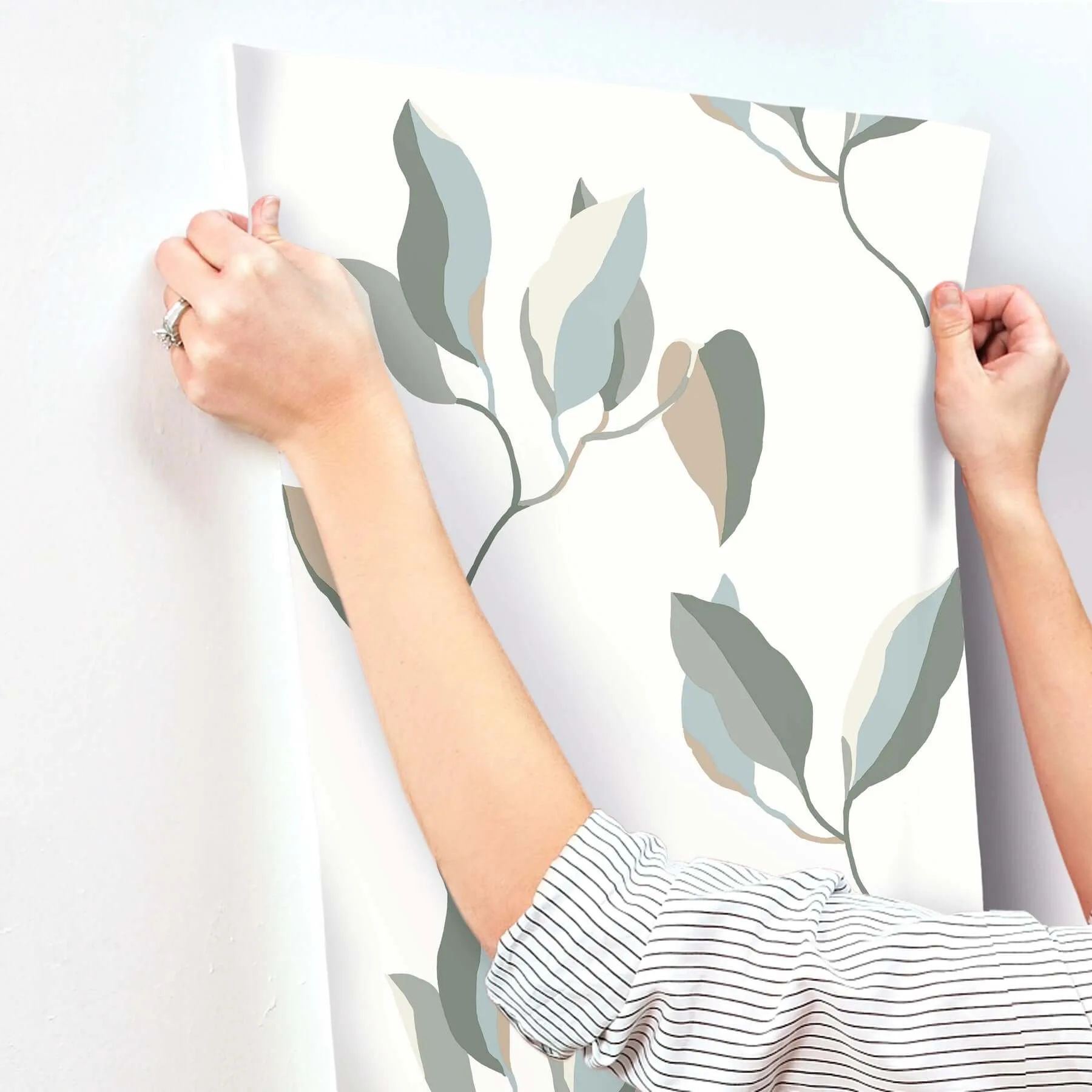 York Wallcoverings Brushwork Branches - Mineral & Olive Wallpaper | Buy Online York Wallcoverings Brushwork Branches wallpaper, color Mineral & Olive, SKU ZM2873