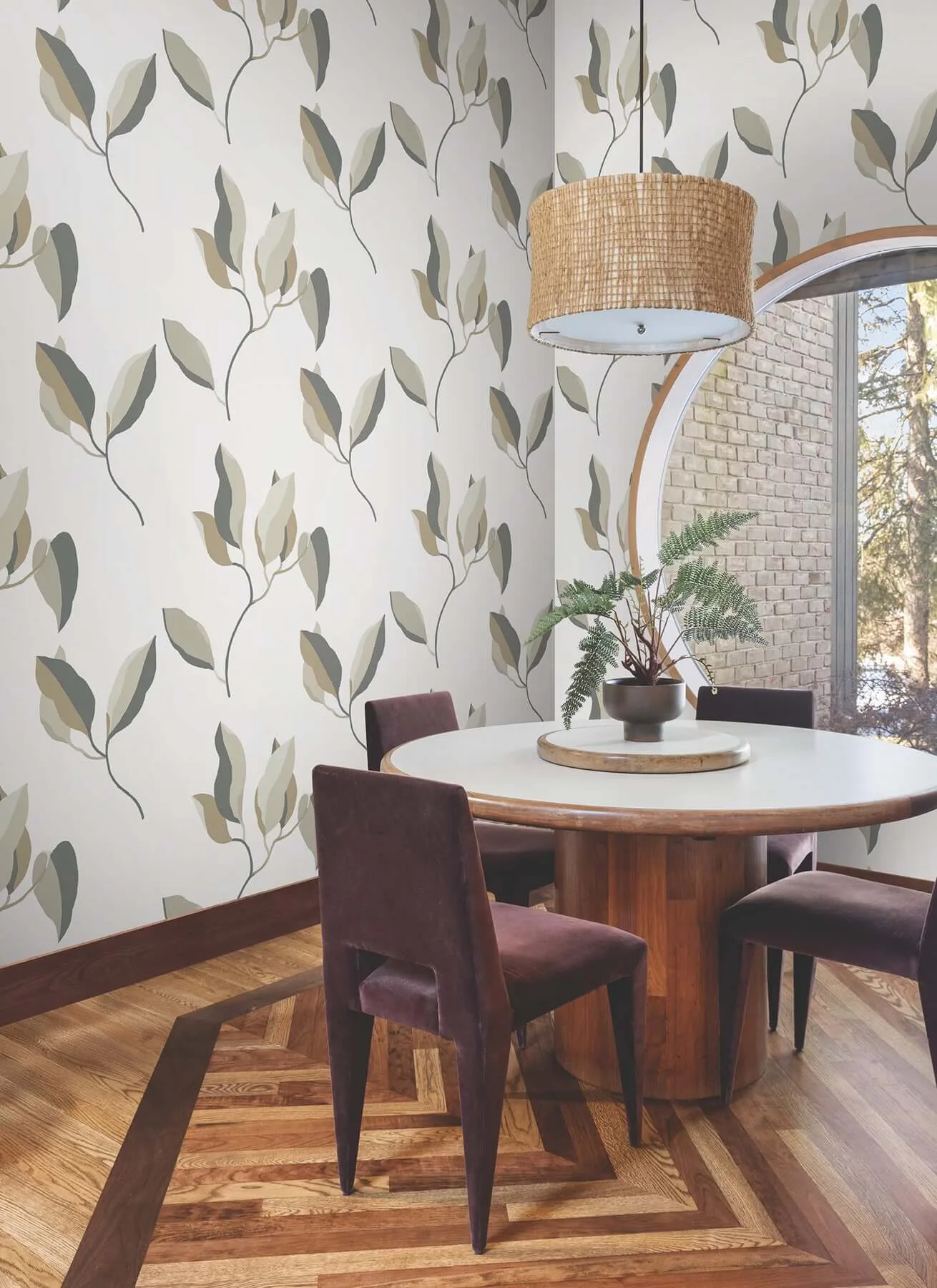 York Wallcoverings Brushwork Branches wallpaper, color Neutral & Gold, SKU ZM2876
