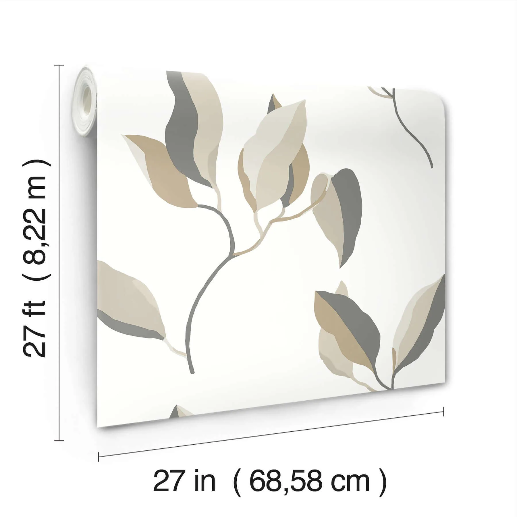 York Wallcoverings Brushwork Branches - Neutral & Gold Wallpaper | Buy Online York Wallcoverings Brushwork Branches wallpaper, color Neutral & Gold, SKU ZM2876