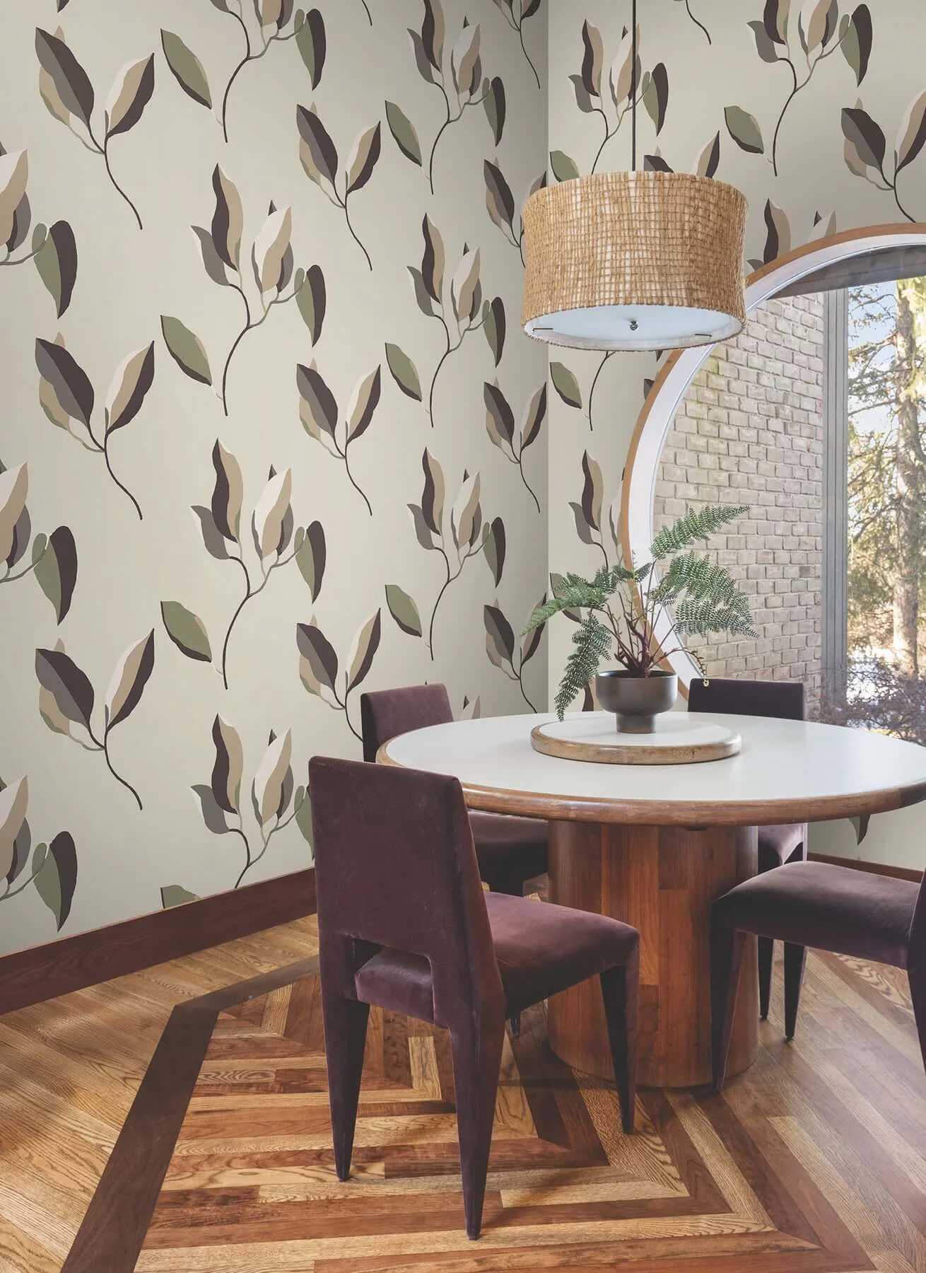 York Wallcoverings Brushwork Branches wallpaper, color Violet, SKU ZM2875