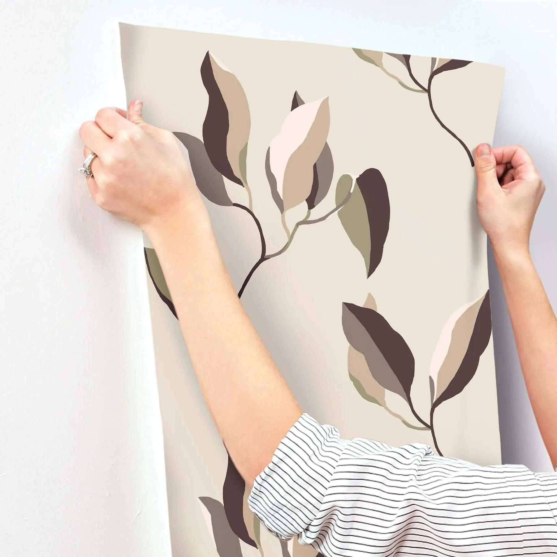 York Wallcoverings Brushwork Branches wallpaper, color Violet, SKU ZM2875