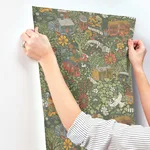 York Wallcoverings Bygga Bo wallpaper, color Dark Green, SKU MB63003