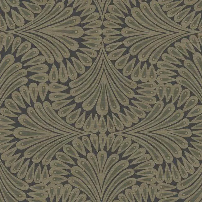 York Wallcoverings Cabaret wallpaper, color Black Metallic, SKU CA1501