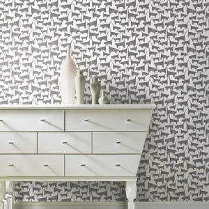 York Wallcoverings Cat Tails wallpaper, color Black, SKU PSW1340RL